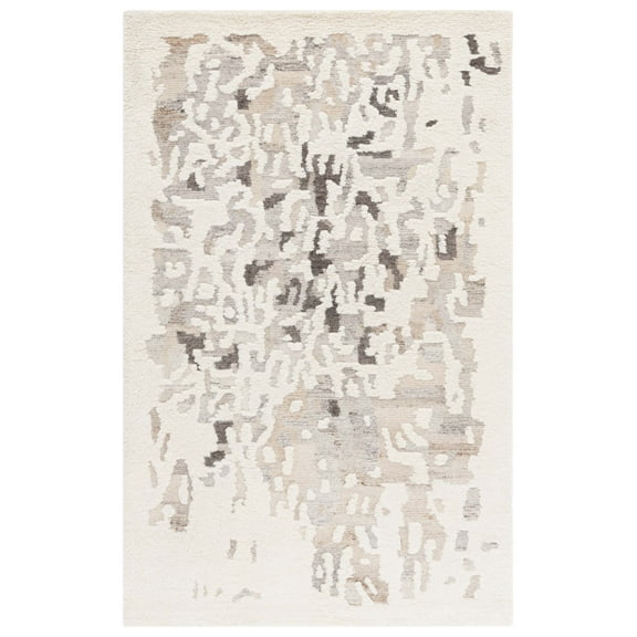 SAFAVIEH Casablanca Orpa Abstract Shag Area Rug, Beige/Ivory, 8' x 10'