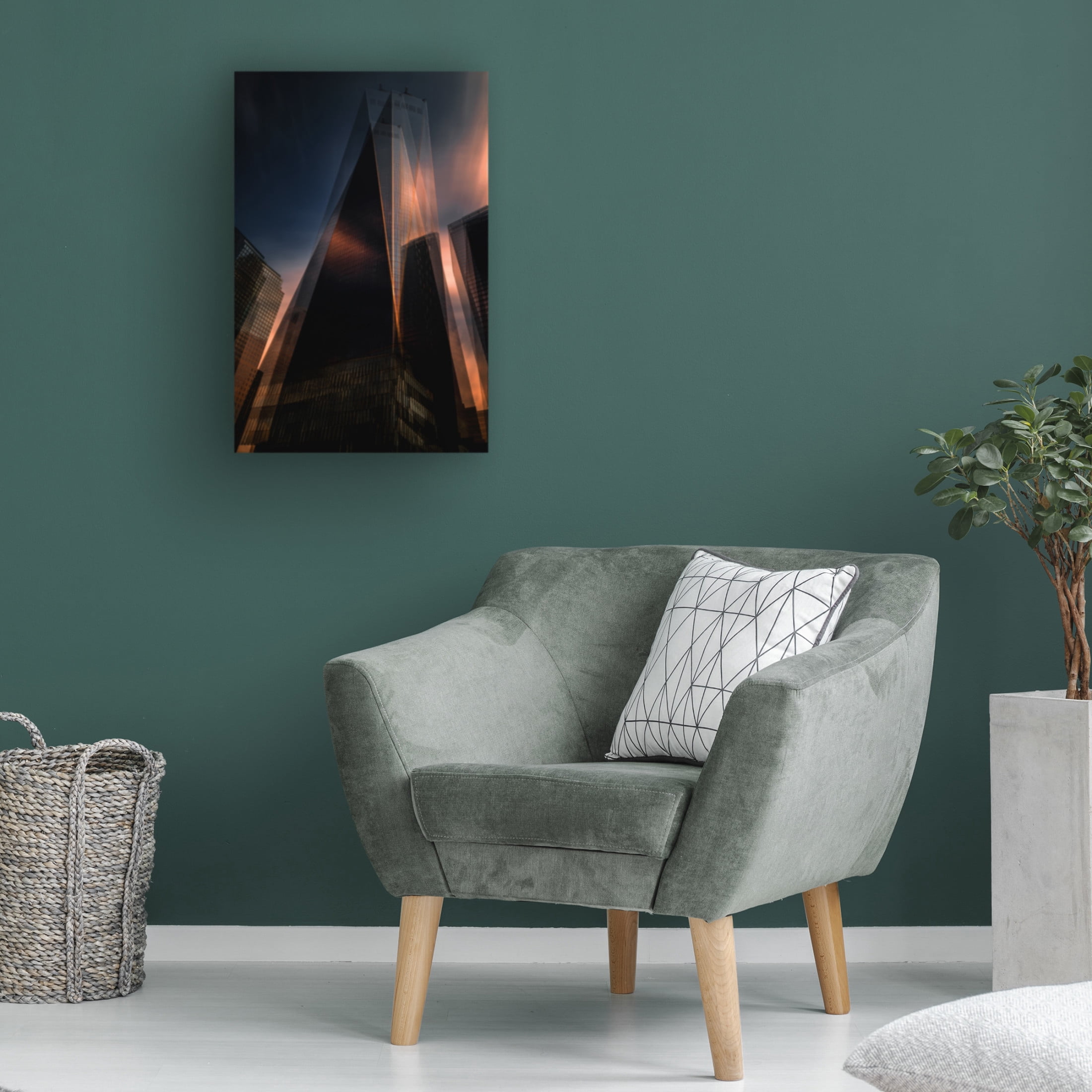 Canvas Wall Art - Massimo Della Latta 'Grattacieli 4' Wall Art for Living Room, Bedroom, or Office D?cor by Trademark Fine Art - 12 x 19 Inches