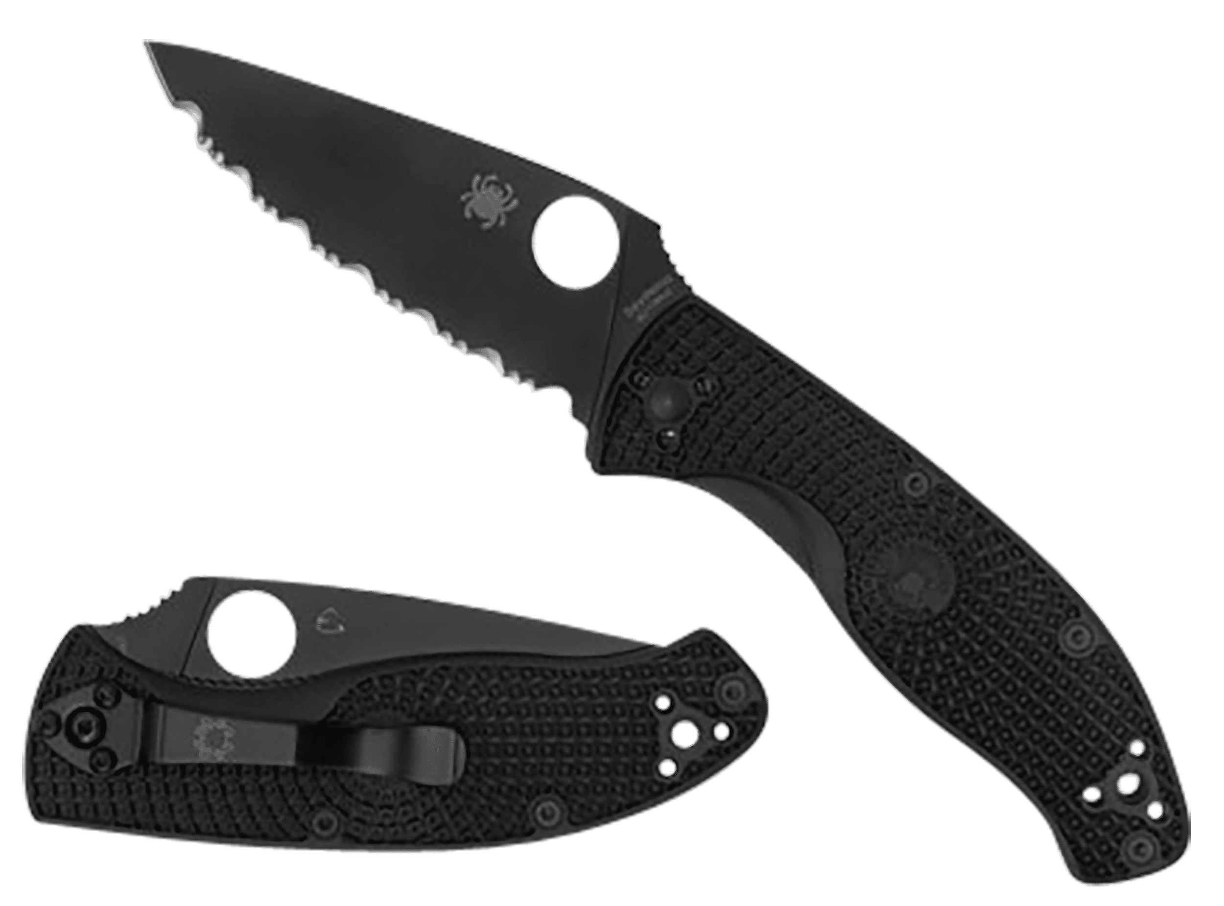 Spyderco Knives Spyderco Tenacious Lightweight Folding Knife FRN 3.39in PS Black Oxide Blade SPC122PSBBK