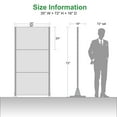 thumbnail image 4 of 72"x35"x16" Outdoor Privacy Screen with Stand Metal Balcony Decorative Screen,Black, 4 of 5
