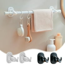 Msgweeeg Over the Door Storage Over the Door Hooks Transform Your Space with Curtain Rod Hooks No Drill Adhesive Bracket Clip 2pcs Easy Install Horizontal Rod Curtain Rod Adhesive Hooks
