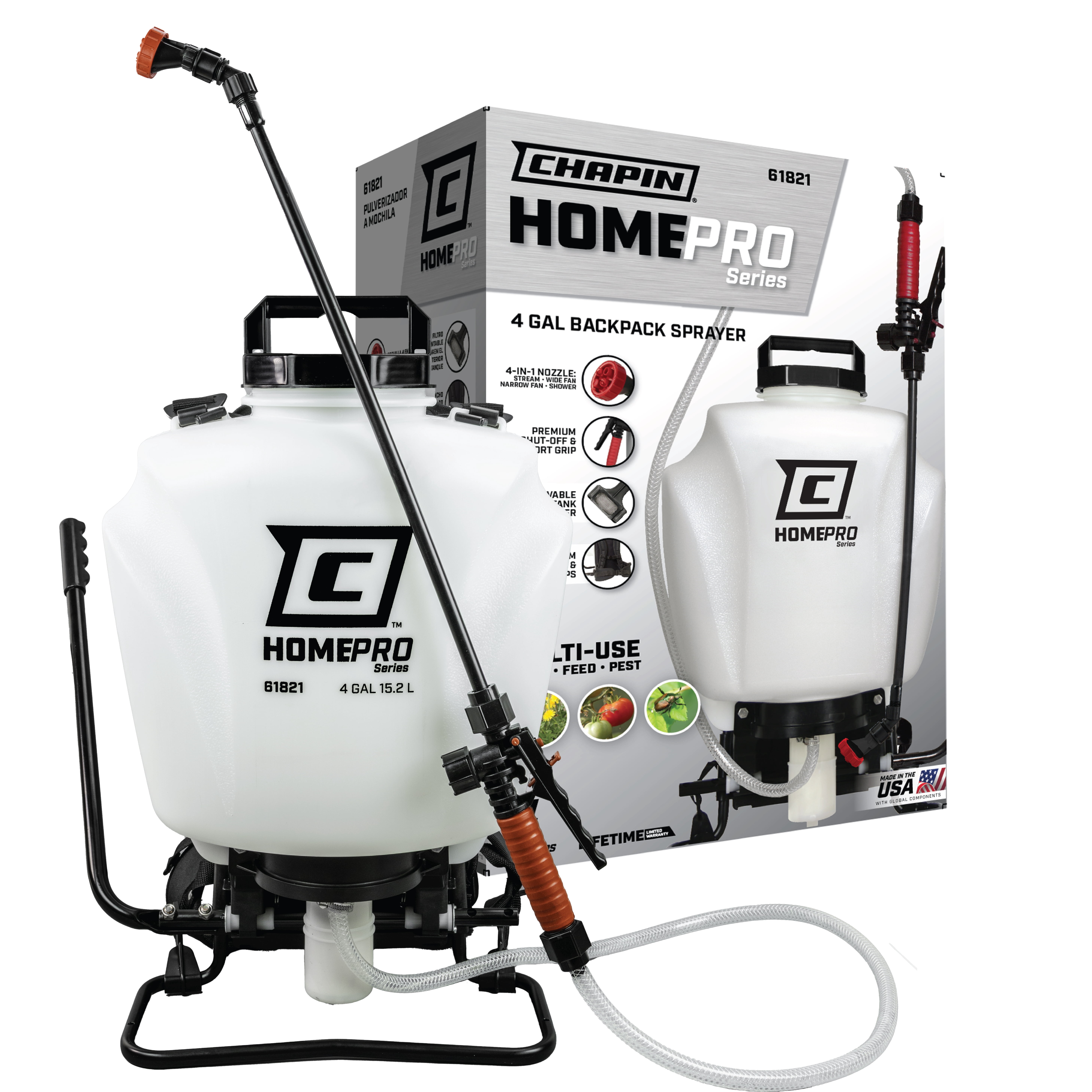 Chapin Homepro 61821 4-Gallon Backpack Sprayer for Lawn, Home and