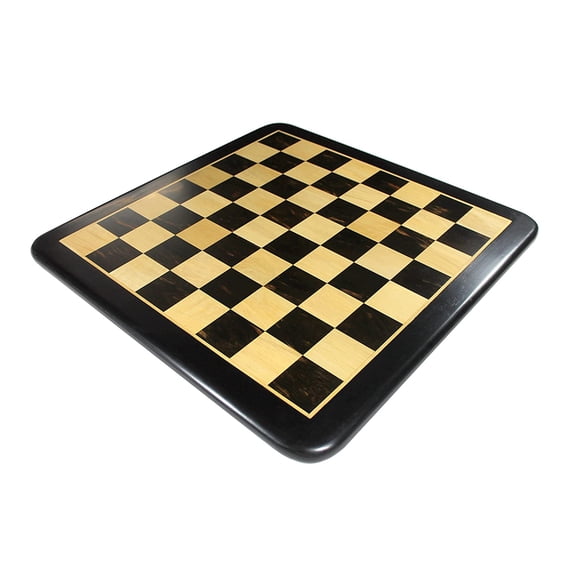 StonKraft 21" x 21" Collectible Ebony Wood Chess Game Board Without Pieces - Appropriate Wooden & Brass Chess Pieces Chessmen Available Separately by StonKraft Brand