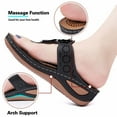 thumbnail image 4 of Womens Wedge Sandals Flip-Flops Comfortable Arch Support Massage Particle Platform Shoes, 4 of 6