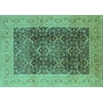 thumbnail image 1 of Ahgly Company Indoor Rectangle Oriental Turquoise Blue Traditional Area Rugs, 6' x 9', 1 of 4