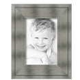 thumbnail image 2 of ArtToFrames 9" x 13" Platinum Ridge Brushed Slvr Picture Frame, 9x13 inch Silver Wood Poster Frame (WOM-5249),  Pack, 2 of 6