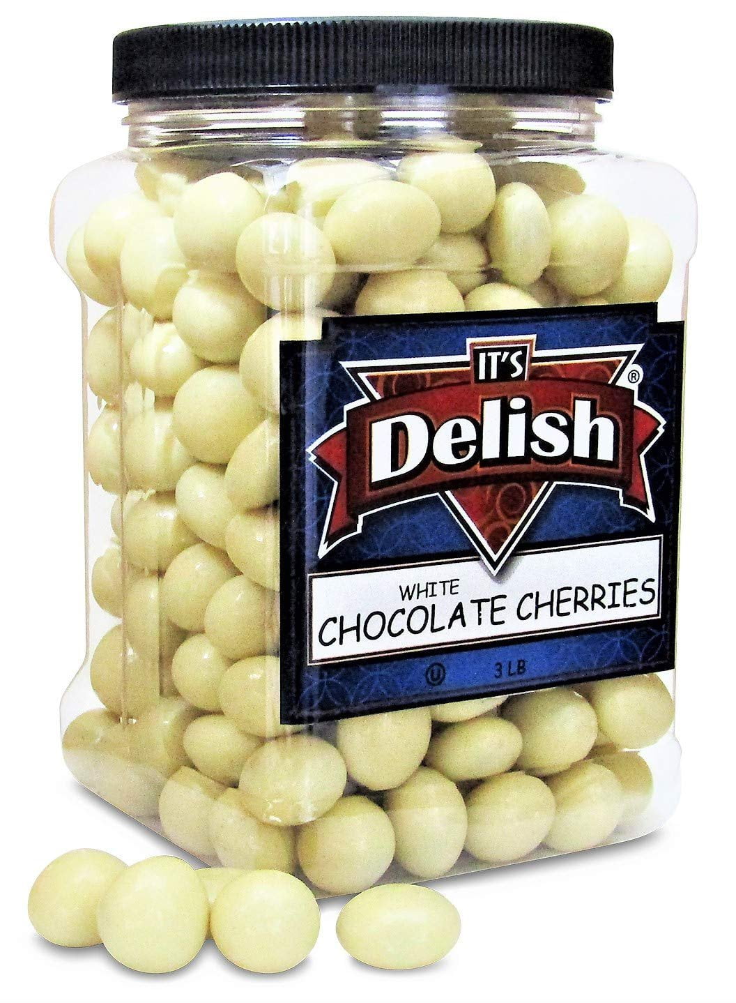 Gourmet White Chocolate Covered Cherries by It's Delish, 3 lbs Jumbo