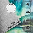 thumbnail image 2 of 3x4 Rug, Aurora Door Mat Washable Non Slip Soft for Entryway, Northern Lights Starry Sky Rug, Polar Landscape Carpet, Aurora Home Decor & Gifts, 2 of 7
