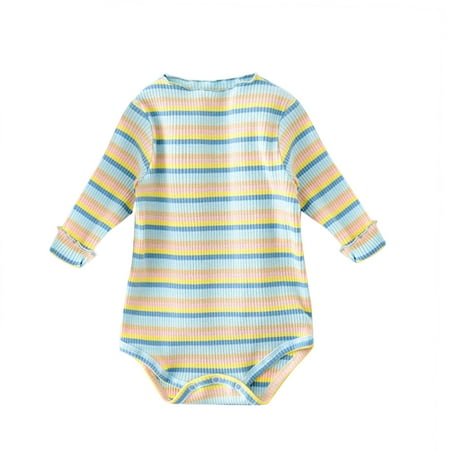 

Toddler Baby Boys Girls Cute Color Stripe Sleeveless Button Romper Jumpsuit