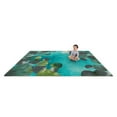 thumbnail image 3 of Joy Carpets Kid Essentials Riverstone 78" x 109" Indoor Area Rug in Color Teal, 3 of 6