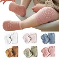 thumbnail image 2 of Baby Knee Protection Socks Solid Color Non Slip Socks Children's Crawling Socks Floor Socks Boys and Girls' Knee Protection Set Gray M 1-3T, 2 of 6