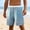 #257-Light Blue, variant on Men's Abstract Brushstroke Pattern Drawstring Shorts Casual Black L Gifts for Father