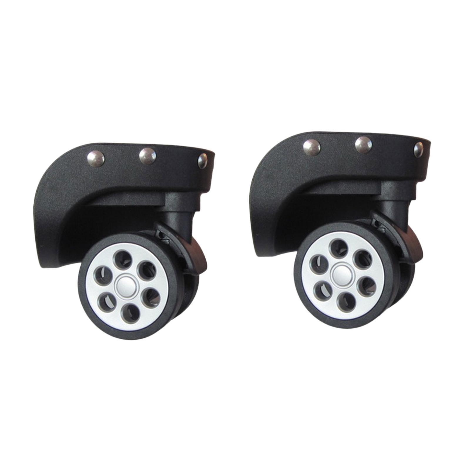 2 Pieces Luggage Wheels Suitcase Casters Replacement Parts 360 Swivel for Travel Trolley Case Repair