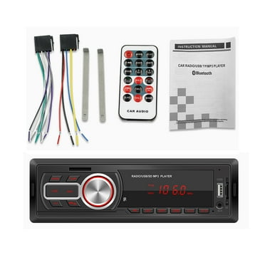 PYLE PLR14MPF - In-Dash AM/FM-MPX MP3 Shaft Style Dual Knob Radio w/USB ...