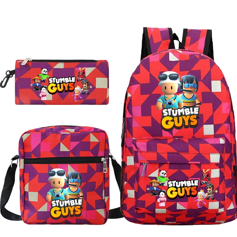 Game Stumble Guys Kids 16-inch Backpacks Cartoon Anime Figures