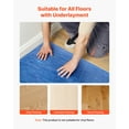 thumbnail image 6 of VEVOR Floor Underlayment 400 sq. ft, 3mm Laminate Flooring Padding with Attached Vapor Barrier, Heavy Duty Fiber+PE Film, Soundproofing & Noise Reduction for Vinyl & Wood(2 Rolls x 200 sq. ft), 6 of 9