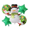 thumbnail image 5 of Juego de 5 globos de helio con diseño de Papá Noel, muñeco de nieve, elfo y alce, para decoración de fiestas de Navidad en casa o Año Nuevo 2023, suministros de regalo, 5 of 5