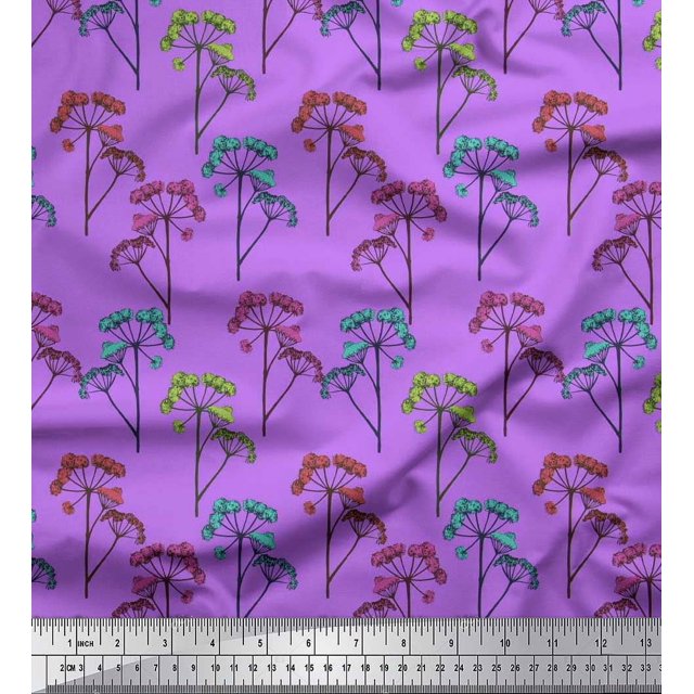 Soimoi Viscose Chiffon Fabric Flower Artistic Print Fabric by The Yard 42 Inch Wide