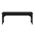thumbnail image 3 of WestinTrends Malibu 46" length backless Outdoor Garden Bench, Black, 3 of 14