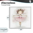 thumbnail image 4 of Stupell Industries Eclectic Flower Ballerina in Pink Tutu White Framed Giclee Art, 24 x 24, by Creative Studio, 4 of 8
