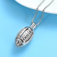 thumbnail image 5 of American Football Stainless Steel Memorial Urn Necklace Cremation Locket For Ashes Of Loved Ones Urn Keepsake For Men/Women/Footerball Player, 5 of 7
