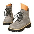 thumbnail image 4 of Fanghe Women's 2025 Border Round Head Suede Casual Short Boots, 4 of 8