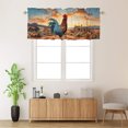 thumbnail image 2 of Rooster Rod Pocket Thermal Insulated Curtain Valance Rustic Western Farmhouse Animal Cock Sunrise Window Treatment for Living Room Bedroom Bathroom 54 by 18 in, 1 Panel, 2 of 6