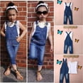 thumbnail image 4 of Toddler Girls Cloths Outfits Kids Clothes Set T-Shirt Tops Denim Overalls Jeans Pants Girls Outfits, 4 of 10