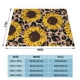 thumbnail image 4 of XMXT Flannel Throw Blanket for Couch, Leopard Sunflower Print Bed Sofa Decor Blankets for Home Bedroom, 80 x 60 inches, 4 of 9