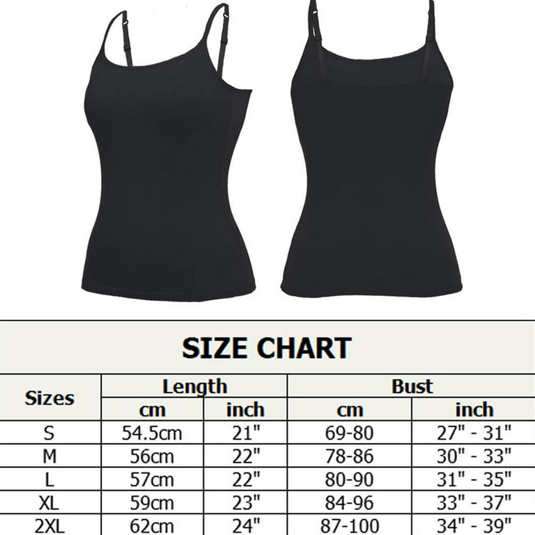 Women's Camisole with Built in Bra Tank Tops for Layering Stretch