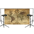thumbnail image 1 of XDDJA Polyester Fabric Ancient World Map Photo Background Studio Retro Photography Background Mural Wallpaper 5x7ft, 1 of 1