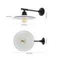 thumbnail image 3 of JONATHAN Y Bonner 12" 1-Light Farmhouse Industrial Indoor/Outdoor Iron LED Victorian Arm Outdoor Sconce, White, 3 of 7