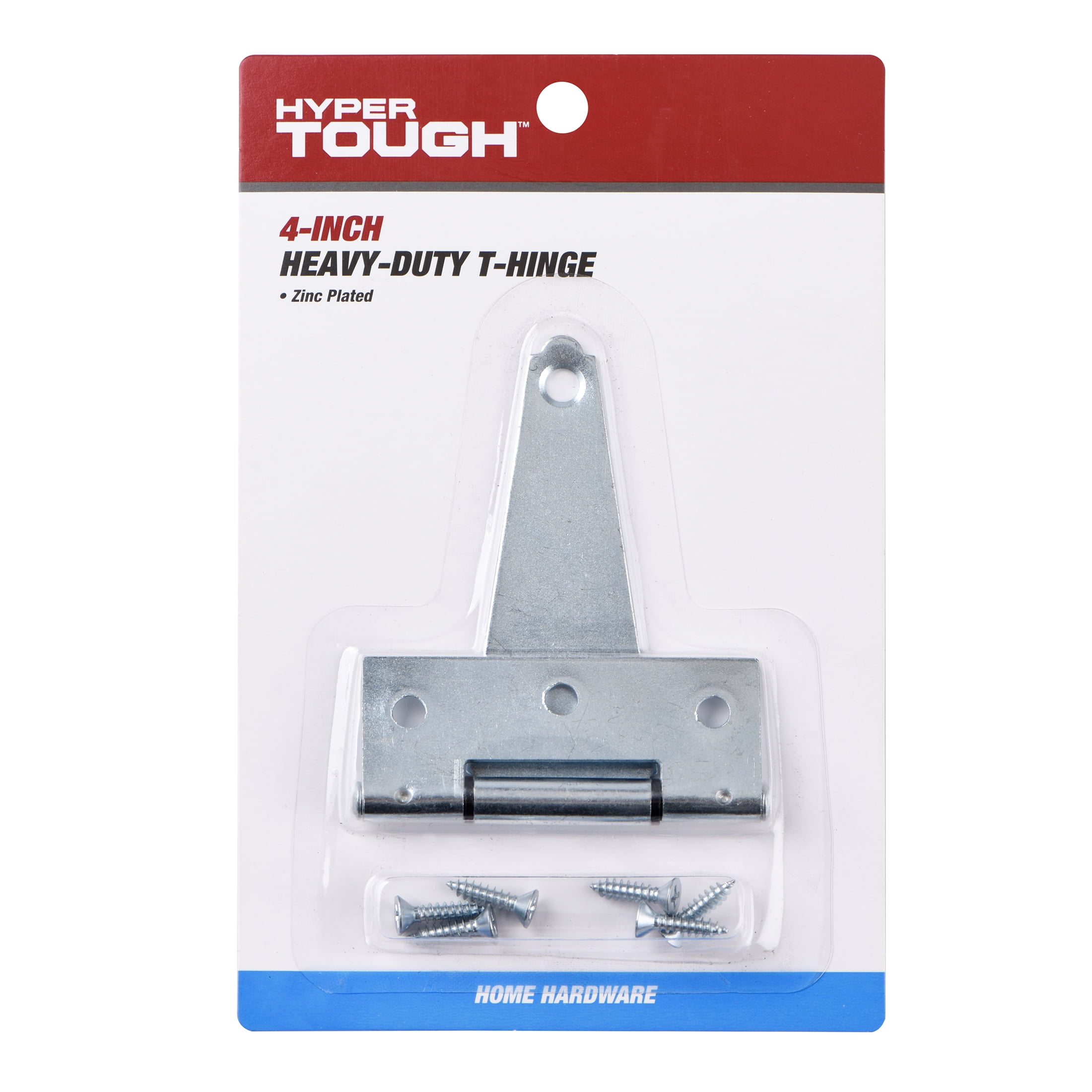 (2 pack) Hyper Tough 4 in. Heavy Duty Tee Hinge, Zinc Plated, 1 Piece