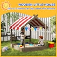 thumbnail image 4 of Outsunny Outdoor Sandbox with Cover for 3-7 Years Old, Backyard, Grey, 4 of 10