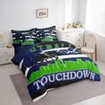 thumbnail image 2 of Erosebridal Teens Seattle Football Bedding Sets Twin Size,Sport Theme Comforter Sets with Sheets,Rugby Decor,Reversible,Breathable,7-Piece, 2 of 5