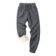 thumbnail image 3 of Pantalones largos de invierno para hombre, rectos, de terciopelo, informales, de uso diario, de rayón, 3 of 4