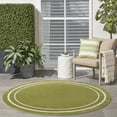 thumbnail image 2 of Nourison Essentials Indoor/Outdoor Green Ivory 6' x round Area Rug, (6 Round), 2 of 9