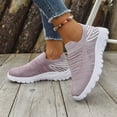 thumbnail image 6 of ibiyuan Wide Walking Shoes for Women Knit Upper Embroidery Wide Walking Shoes for Women Adjustable Upper Closed Toe Slip on Womens Shoes Sneakers Soft Hands Free Mary Jane Shoes Women Foam Shoes, 6 of 8