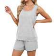 thumbnail image 4 of Women’s Tank Tops Wide Leg Elastic Waist Short Pockets Two Piece Summer Outdoor, 4 of 8