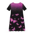 thumbnail image 5 of QIPOPIQ Robe d'Été pour Fille Art Van Gogh Impression 3D Col Rond Manches Courtes T-Shirt Robe Évasée Liquidation, 5 of 5