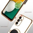 thumbnail image 2 of Compatible with Samsung Galaxy A13 5G Case Astronaut Plating Electroplate Luxury Elegant Case Camera Protector Kickstand Shockproof Protective Corner Back Cover Galaxy A13 5G Case -White, 2 of 5