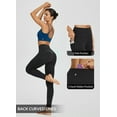 thumbnail image 3 of BALEAF 7/8 Workout Leggings with Pockets for Women Yoga Pants Tummy Control High Waisted Plus Size Petite Soft Strentch Gym Athletic Running Black 2XL, 3 of 7