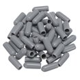 thumbnail image 1 of Unique Bargains 50pcs Embouts en Caoutchouc 5mm (3/16 ') Vinyle PVC Tube Rond Bouchon Couvercle Filetage Protecteurs Gris, 1 of 5