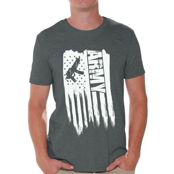 Awkward Styles Veteran Shirt Veteran Mens T-Shirt Veteran T Shirt for Men Patriotic Gifts Stripes and Stars American Style US Flag Shirt for Men American Proud T-Shirt for Men US Veteran Gifts for Him