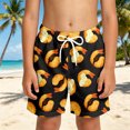 thumbnail image 2 of LRen Boys Swim Trunks,Boys Board Shorts Swim Trunks for Kids Toddler Boy Quick Dry Bathing Suit Beach Swimsuit,Black, 2 of 4