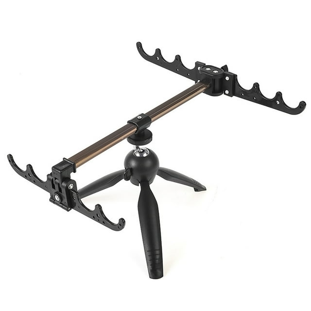 LEO Trípode de caña de pescar plegable ultraligero Soporte de soporte de bastidor de caña de pescar de aluminio portátil para exteriores LEO Portacaña
