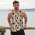 thumbnail image 6 of Lsque Funny Chicken Pattern Mens Tank Tops Muscle Athletic Quick Dry Sleeveless Workout Fitness T Shirts Beach Tank Top, Loose-fit Sleeveless Shirt for Men-, 6 of 7