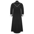 thumbnail image 2 of YiZYiF Men's Clergy Cassock Cosplay Robe Stand Collar Pulpit Priest Vestments Outfits with Stole Black XL, 2 of 4
