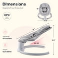 thumbnail image 6 of HARPPA Electric Swing for Infants, Baby Swing with Remote Control, 5 Sway Speed, Gray, 6 of 8