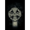 Stone Cemetery Grave Celtic Graveyard Celtic Cross-12 Inch By 18 Inch Laminated Poster With Bright Colors And Vivid Imagery-Fits Perfectly In Many Attractive Frames